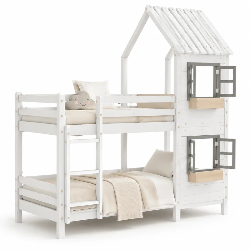 lit-superpose-enfant-avec-securite-et-echelle-design-maison-et-fenetre-structure-en-pin-blanc-yhfqvf7059ct