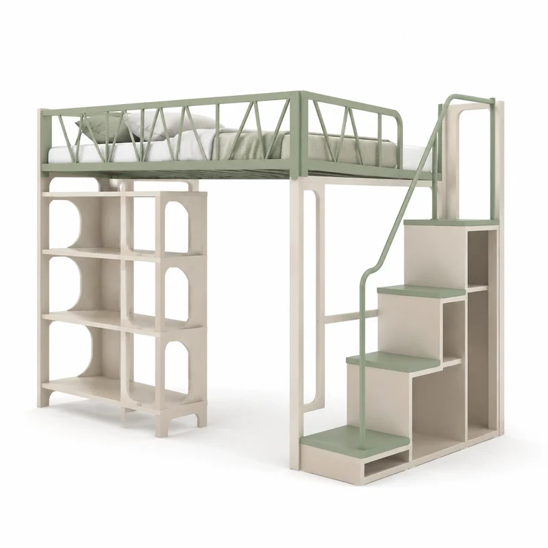 lit-mezzanine-140-x-200-cm-avec-etageres-et-escalier-de-securite-metal-noir-iioxxs7014ov