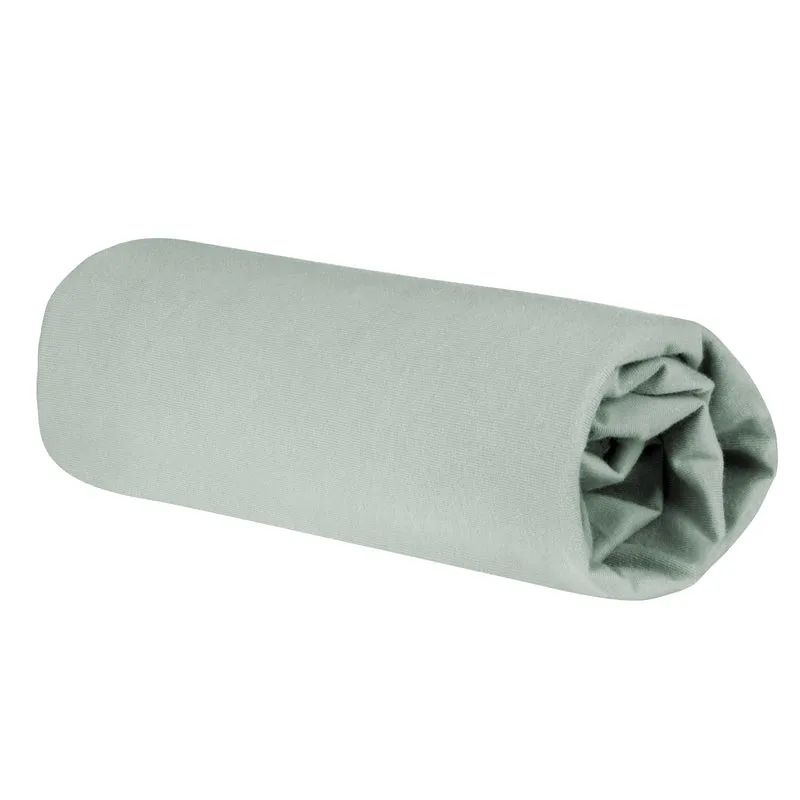 Spannbettlaken 'Lil Planet' - Single Jersey - Bio-Baumwolle - Frosty Green