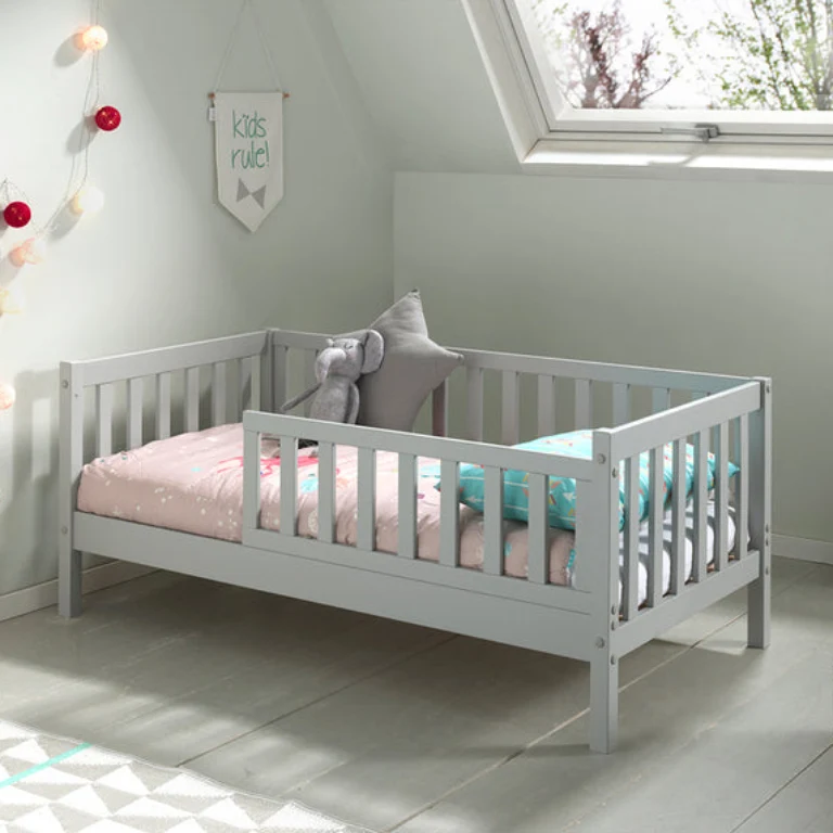 Lit 70x140 sommier inclus Vipack Tod - Gris