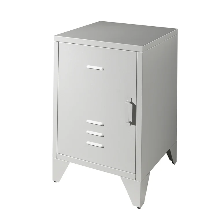 Chevet 1 porte Vipack Bronxx Gris mat