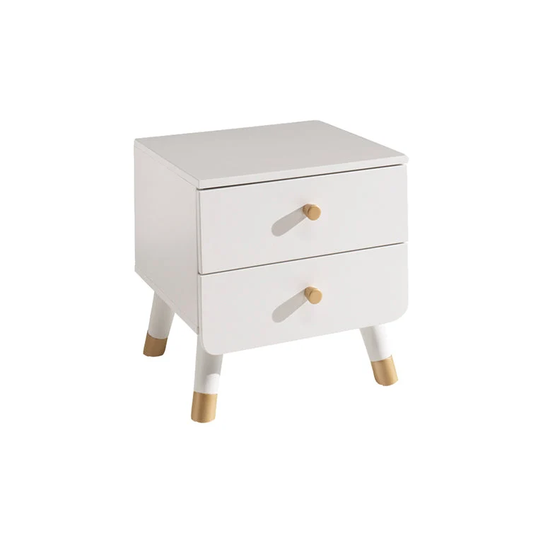 Chevet 2 tiroirs Vipack Billy - Blanc Satin