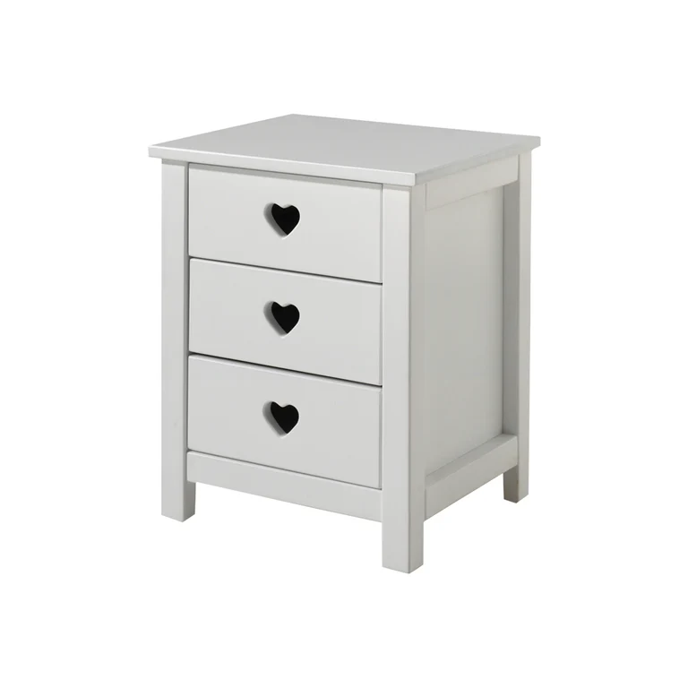 Chevet 3 tiroirs Vipack Amori - Blanc