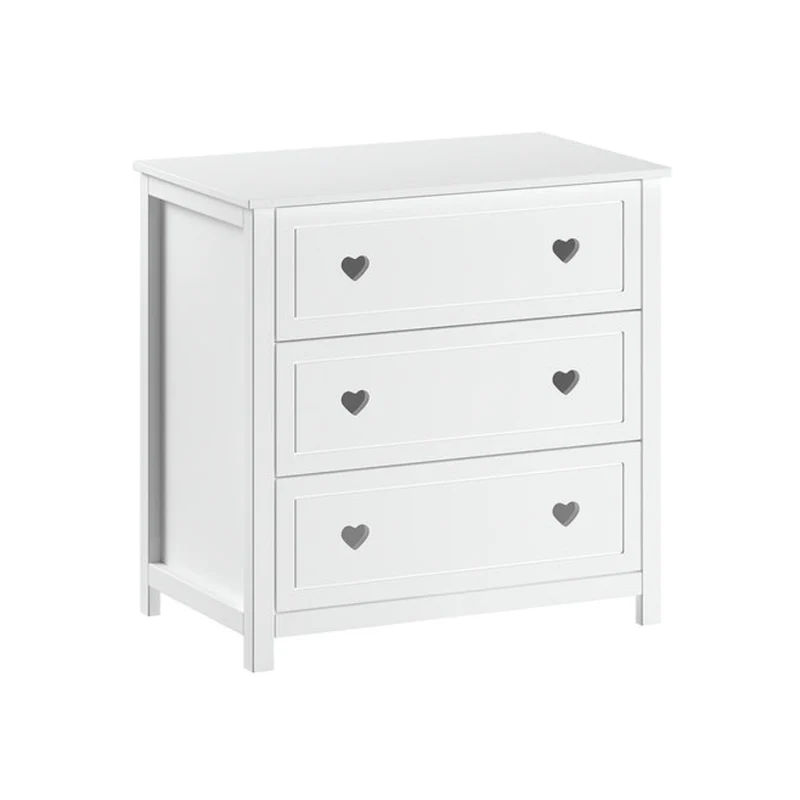 Commode 3 tiroirs Vipack Amori Blanc