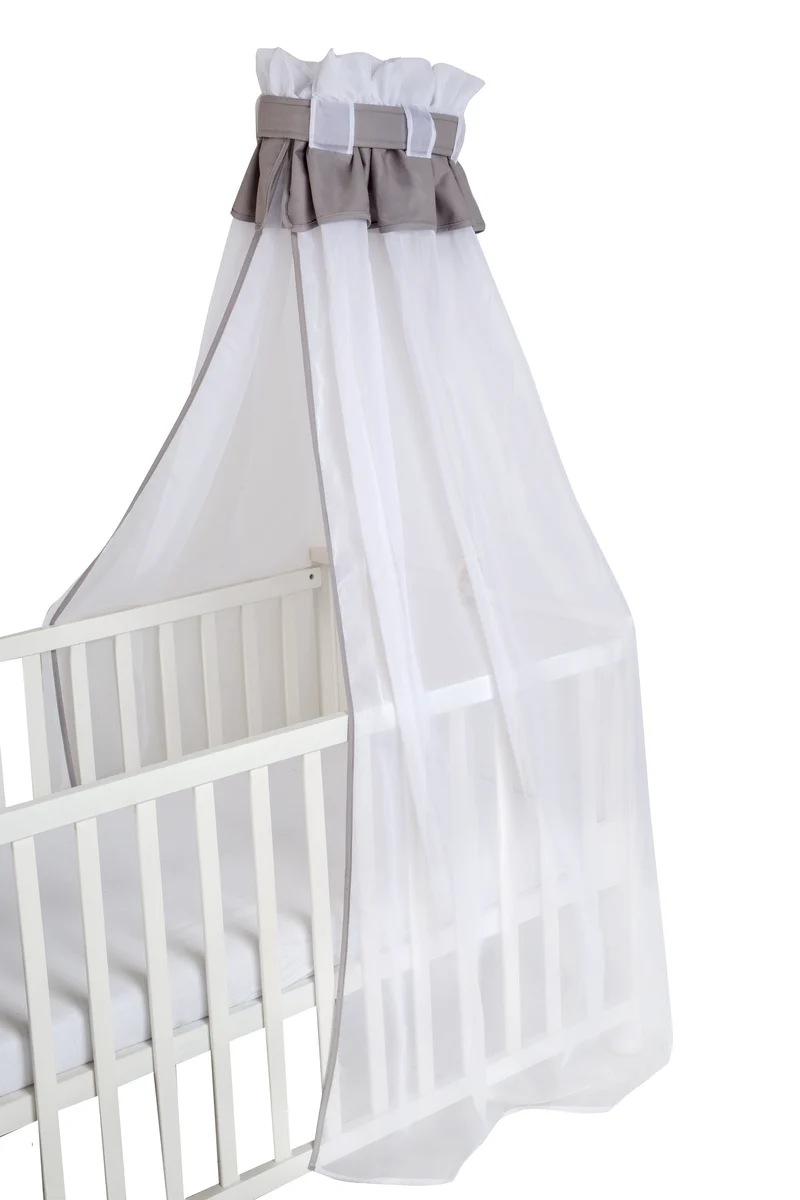 Babybett Himmel, hellgrau, 16 % Baumwolle, 84 % PES, Maße 160 x 250 x 0,5 cm