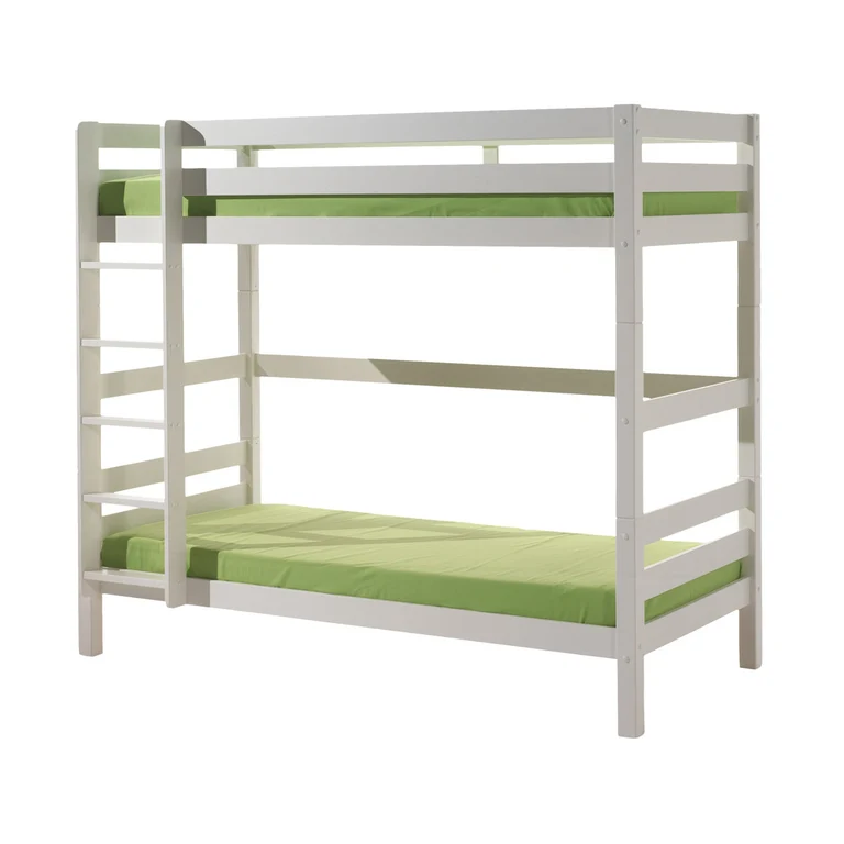 Lit Superposé 90x200 Hauteur 180 cm Sommier Inclus Vipack Pino - Blanc