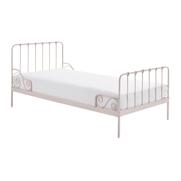 Lit 90x200 Sommier inclus Vipack Alice - Rose
