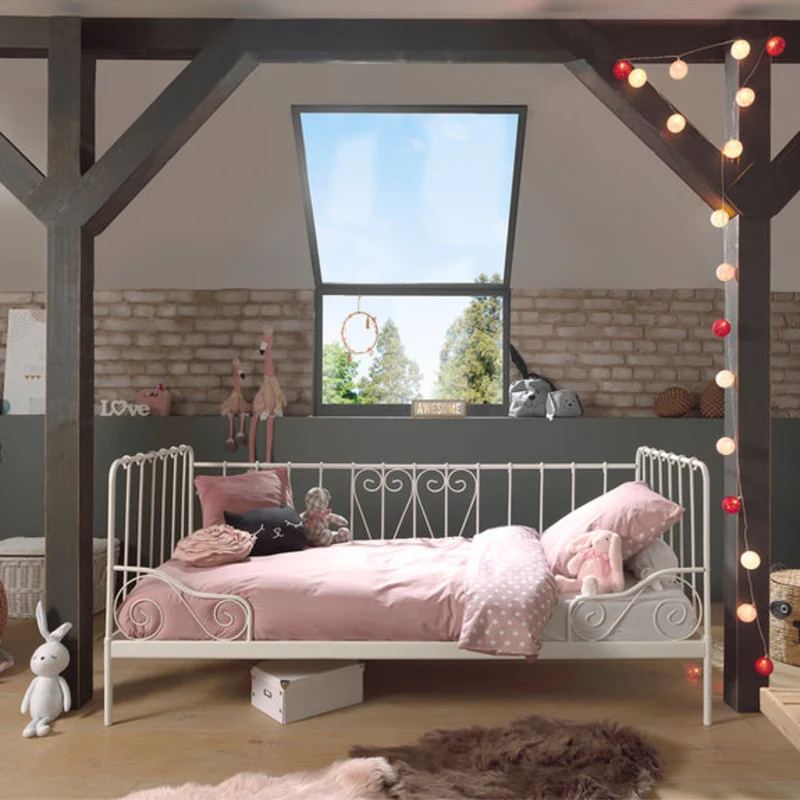 Lit capitaine 90x200 Sommier inclus Vipack Alice - Blanc