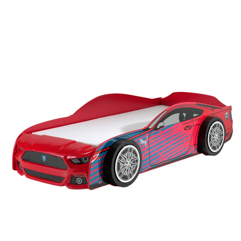 Lit 90x200 Panther Power Sommier inclus Vipack Car beds - Rouge
