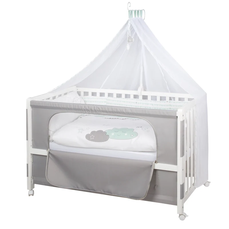 Room Bed 'Happy Cloud', 60 x 120 cm, Beistellbett zum Elternbett, komplette Ausstattung