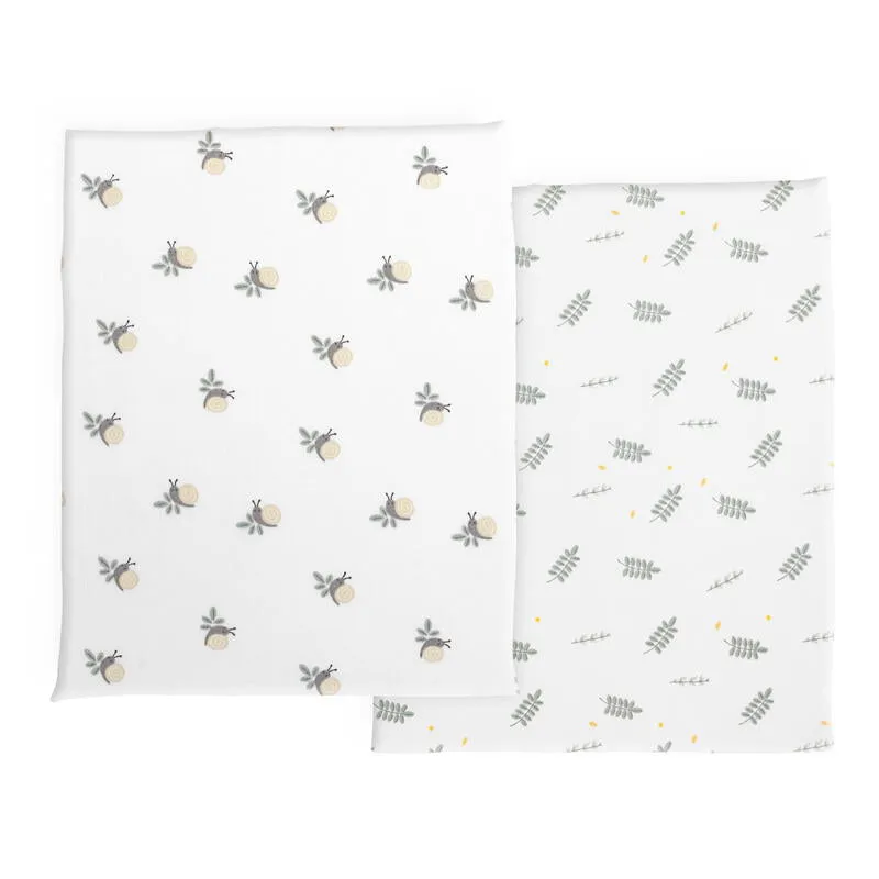 Set de 2 draps housse Bamboo Next To Me Twins Chicco