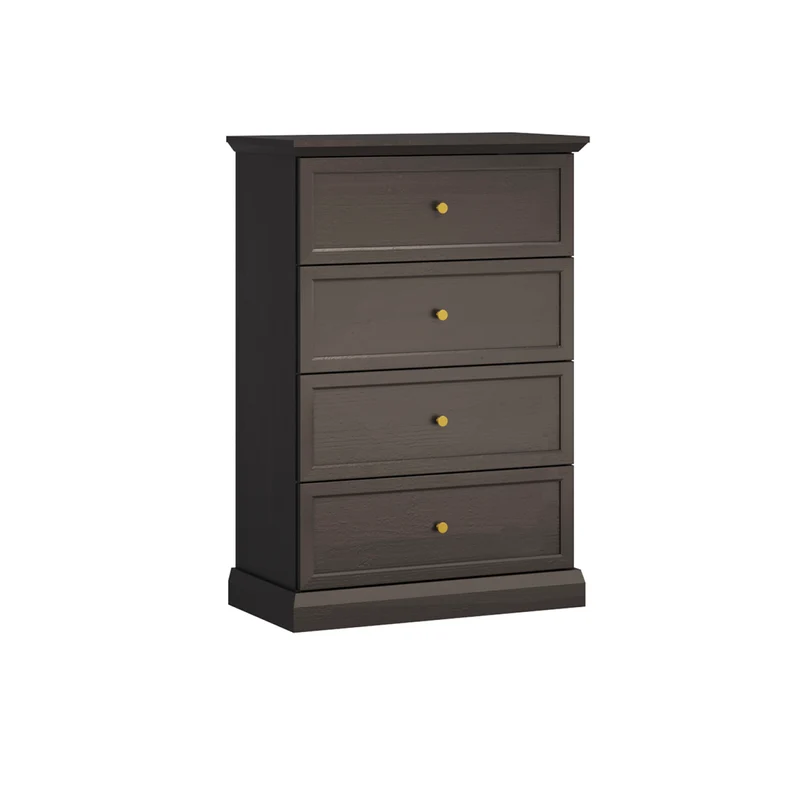 Commode 4 tiroirs Toja Bois anthracite