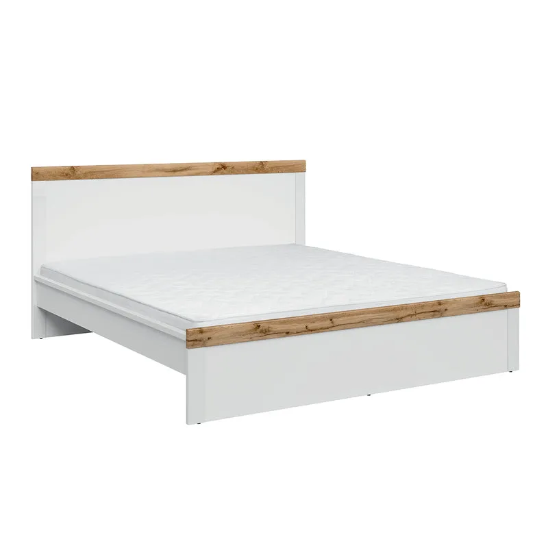 Lit 180x200 Hella Blanc et Bois
