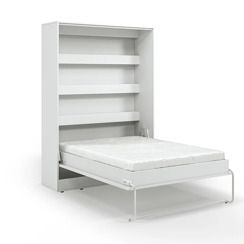 Lit escamotable 140x200 vertical sommier inclus Devon Blanc