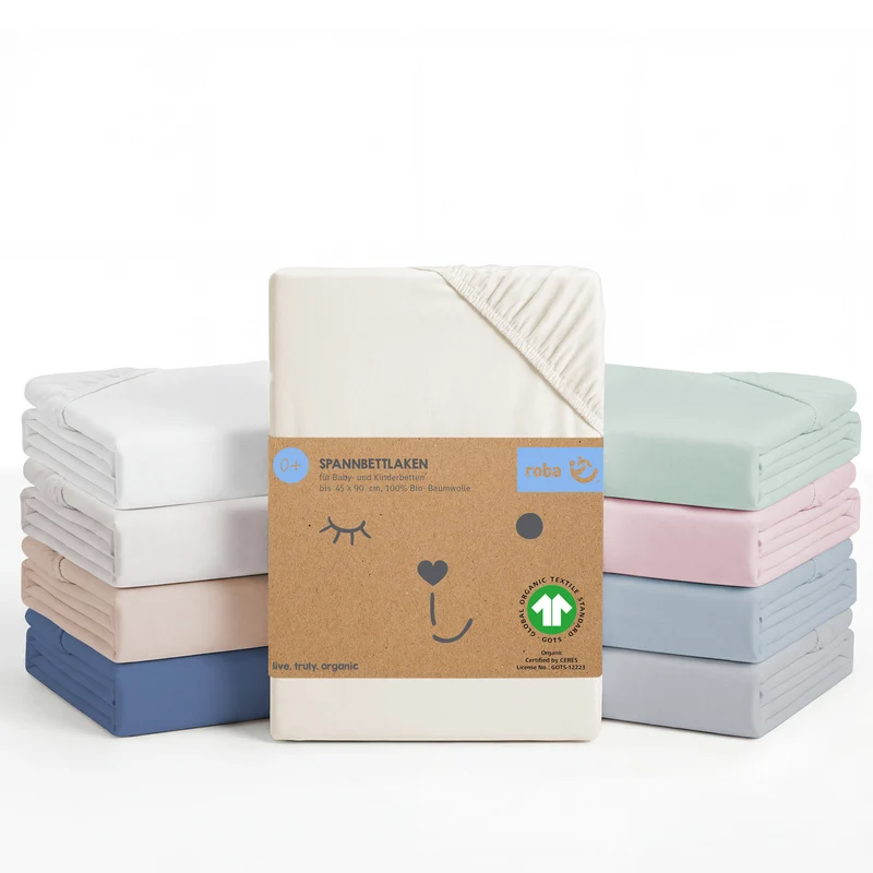 Spannbettlaken 'safe asleep®' - Single Jersey Baumwolle - Zertifiziert - Canadian White