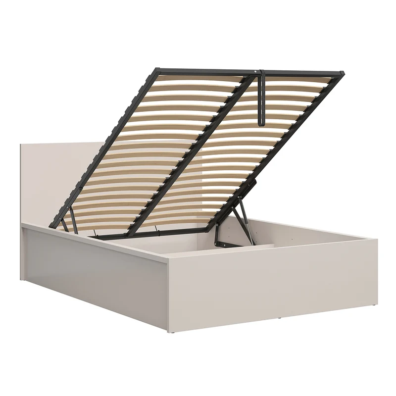 Lit coffre 140x200 sommier inclus Edwin Cachemire