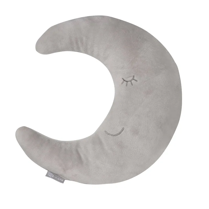 Nackenkissen in Mond-Form 'roba Style' - Flauschiges Dekokissen - Silbergrau