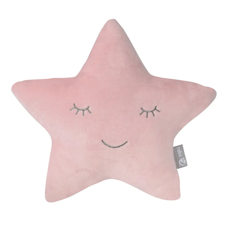 Kuschelkissen Stern 'roba Style', Rosa/Mauve, flauschiges Dekokissen für Baby- & Kinderzimmer