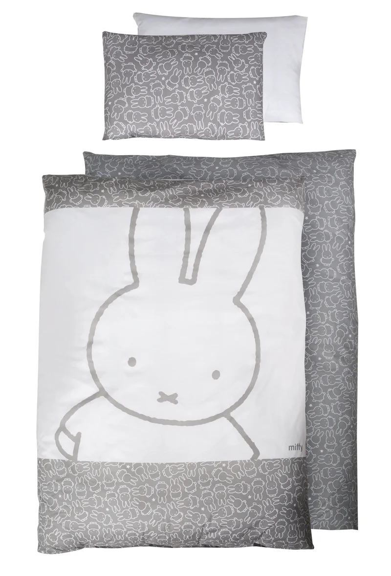Wendebettwäsche 'miffy®', 2-tlg, Kinderbettwäsche 100 x 135 cm, 100 % Baumwolle