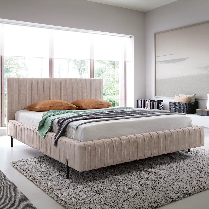 Lit coffre 180x200 sommier inclus Ori Beige
