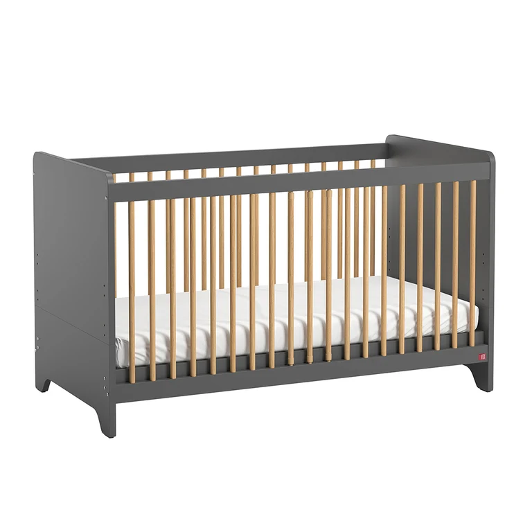 Lit bébé Vox Leaf Gris et bois