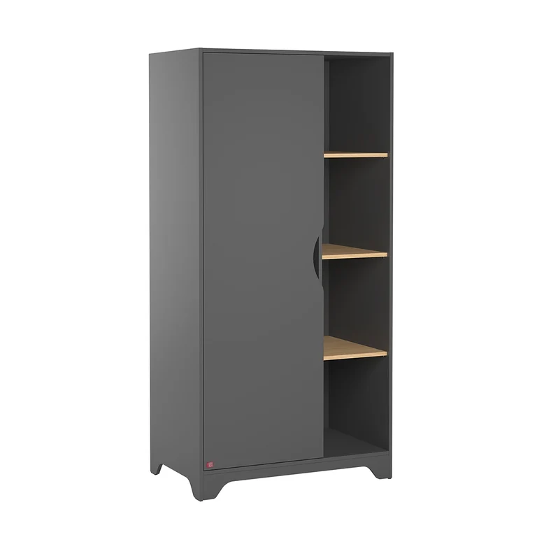 Armoire 1 porte Vox Leaf Gris et bois
