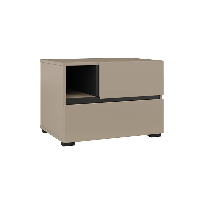 Chevet 2 tiroirs Lilia Taupe