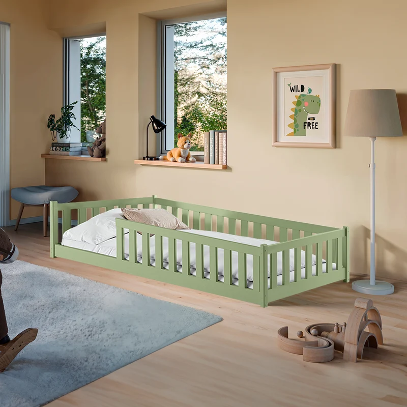 Lit au sol 80x160 sommier inclus Maya Olive