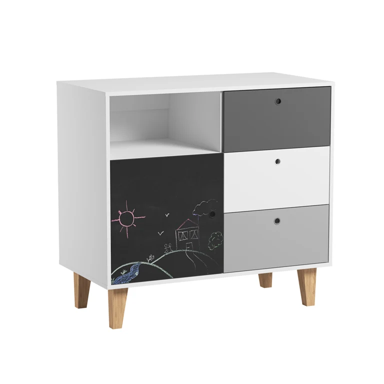 Commode 3 tiroirs Vox Concept Noir