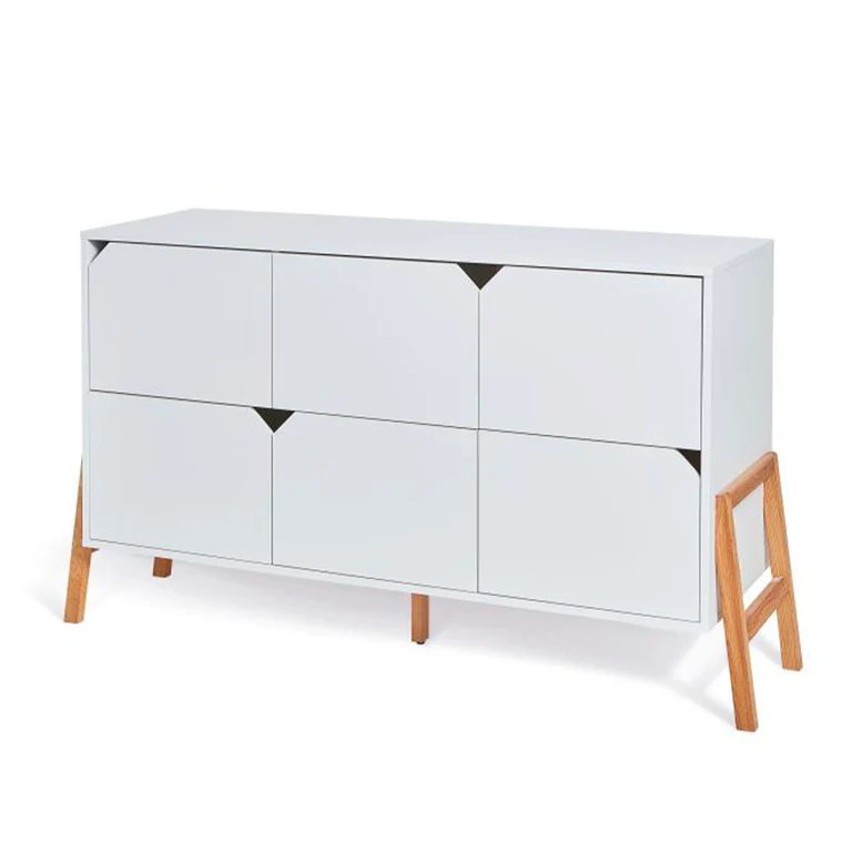 Commode 6 tiroirs Bellamy Lotta Blanc