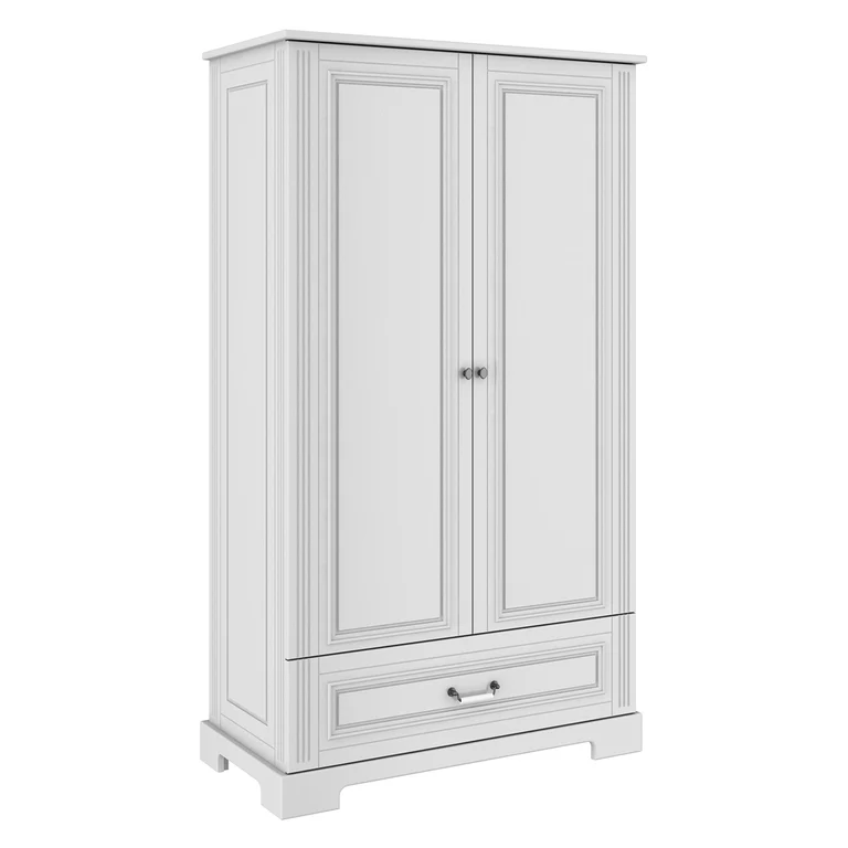 Armoire 2 portes 1 tiroir Bellamy Ines Blanc