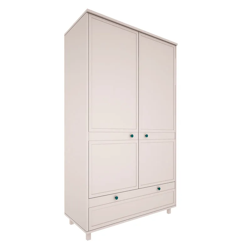 Armoire 2 portes 1 tiroir Wood Luck Gabriel - Cachemire