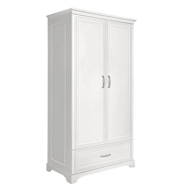 Armoire 2 portes 1 tiroir Novelies Melody Blanc