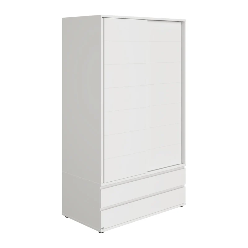 Armoire à portes coulissantes 2 portes 2 tiroirs