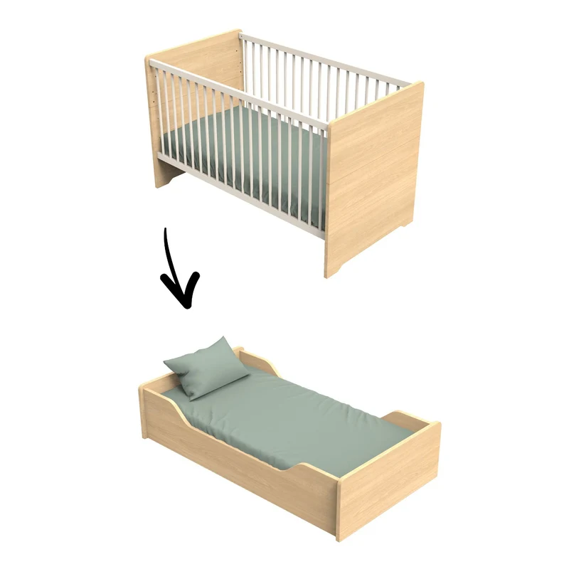 Vanille Lit bébé évolutif