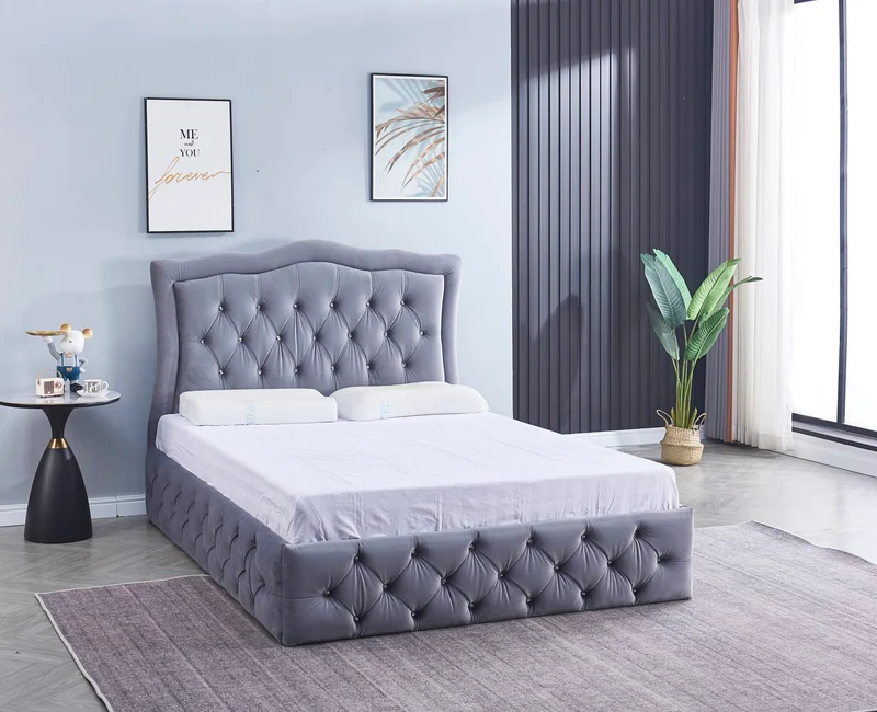 CADRE DE LIT TREND GRIS 140