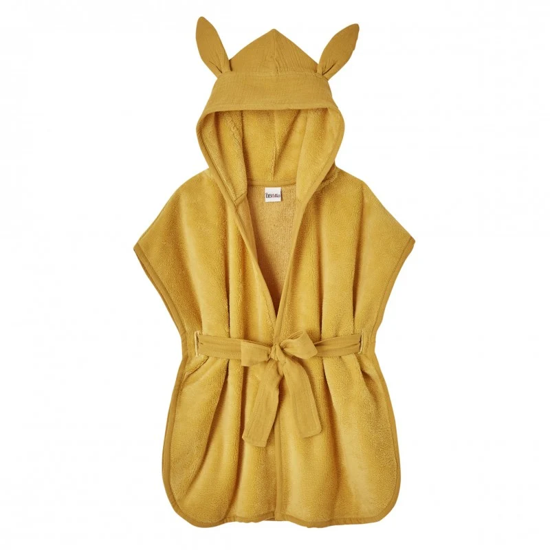Peignoir bébé bambou et gaze de coton