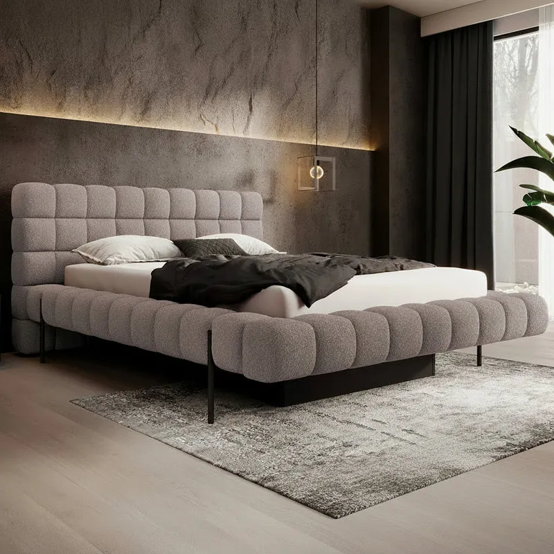 Lit coffre 160x200 sommier inclus Ezio Gris