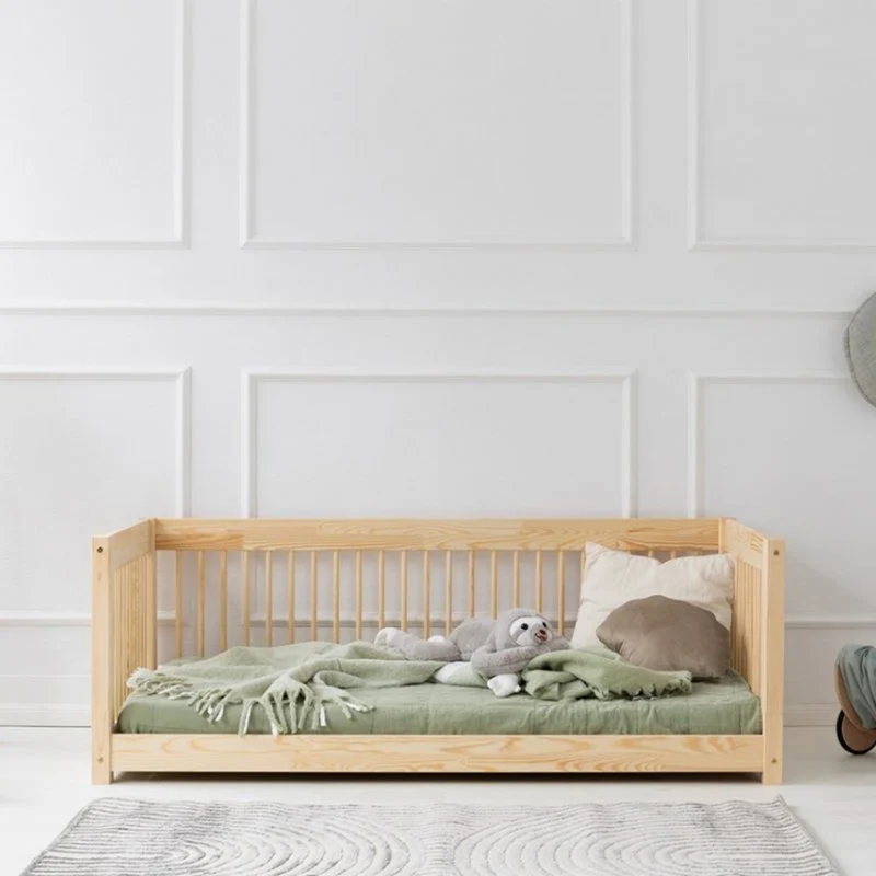 Lit banquette 90x200 sommier inclus Perrine Bois