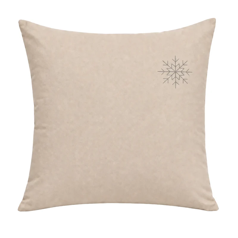 Taie d'oreiller 65 x 65 cm neige sable