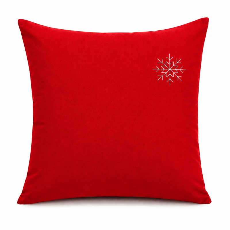 Taie d'oreiller 65 x 65 cm neige coquelicot