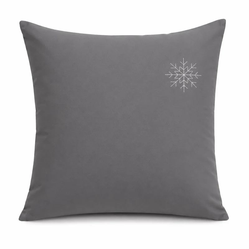 Taie d'oreiller 65 x 65 cm neige ardoise