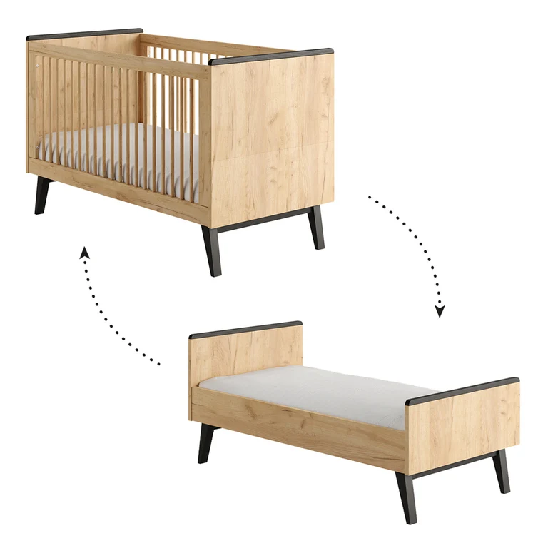 Lit évolutif 70x140 Pinio Retro Bois