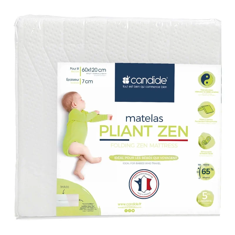Matelas bébé pliant 2 parties Zen