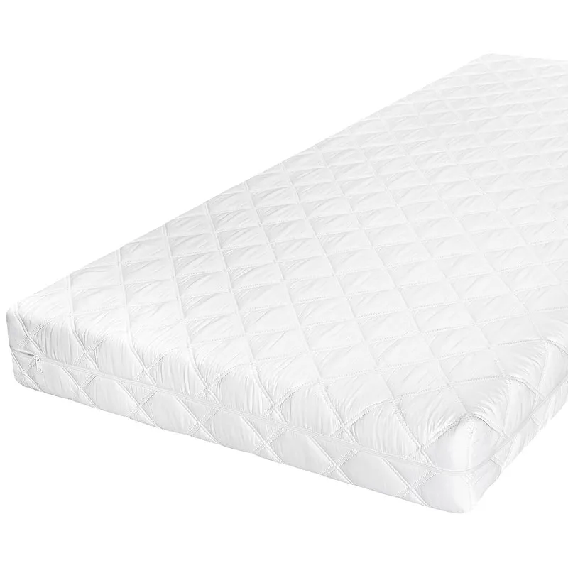 Matelas tiroir de lit 90x180 mousse coco 8 cm anti-acarien Arlo Blanc