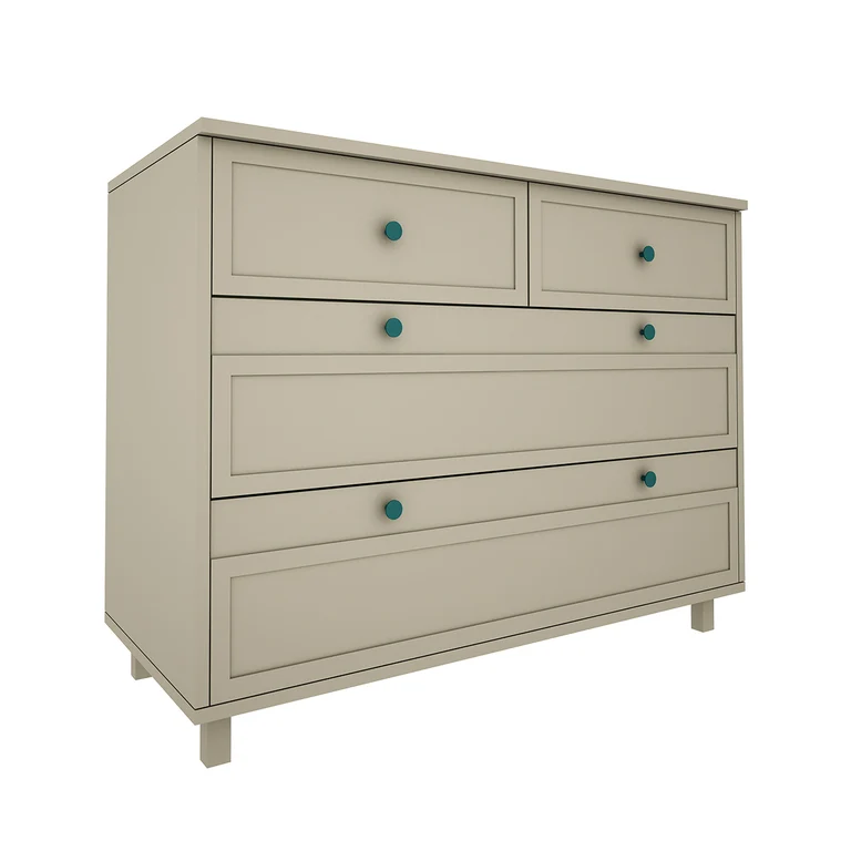 Commode 4 tiroirs Wood Luck Gabriel - Vert Eucalyptus