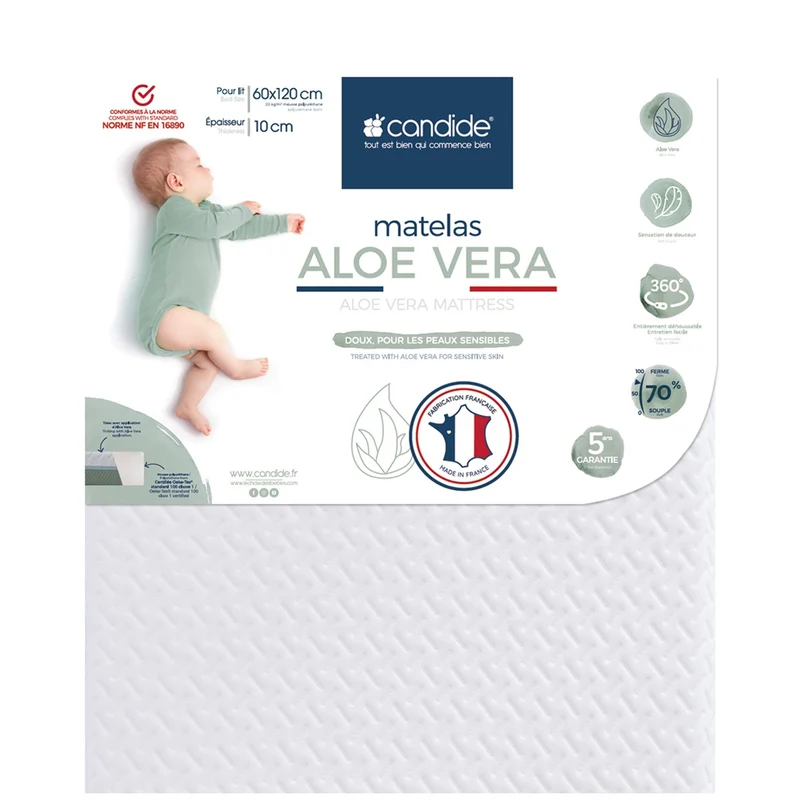 Matelas bébé Aloé Vera déhoussable 360°