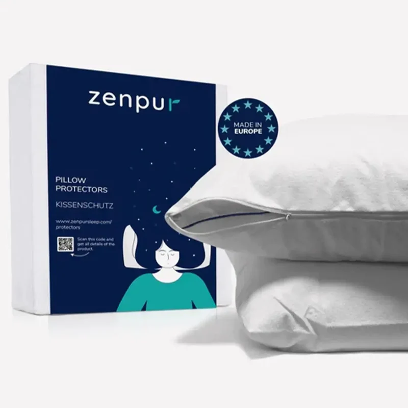 Protège-Oreiller Imperméable & Anti-Acariens ZENPUR | 50 x 70 cm | Lot de 2 Certifié OEKO-TEX