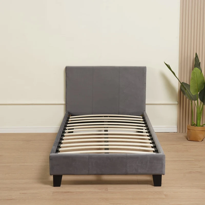 LIT MELBOURNE VELOURS GRIS 90*190cm