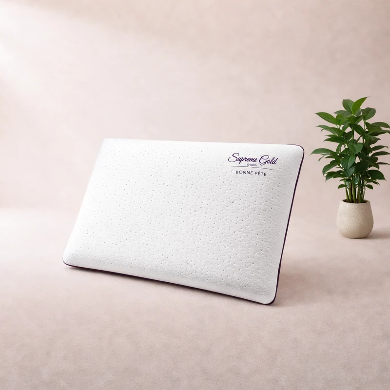 Supreme - Oreiller Mémoire de forme ergonomique & déhoussable 50 kg/m³